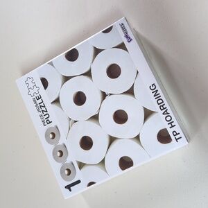 Jigsaw puzzle, toilet paper pattern.